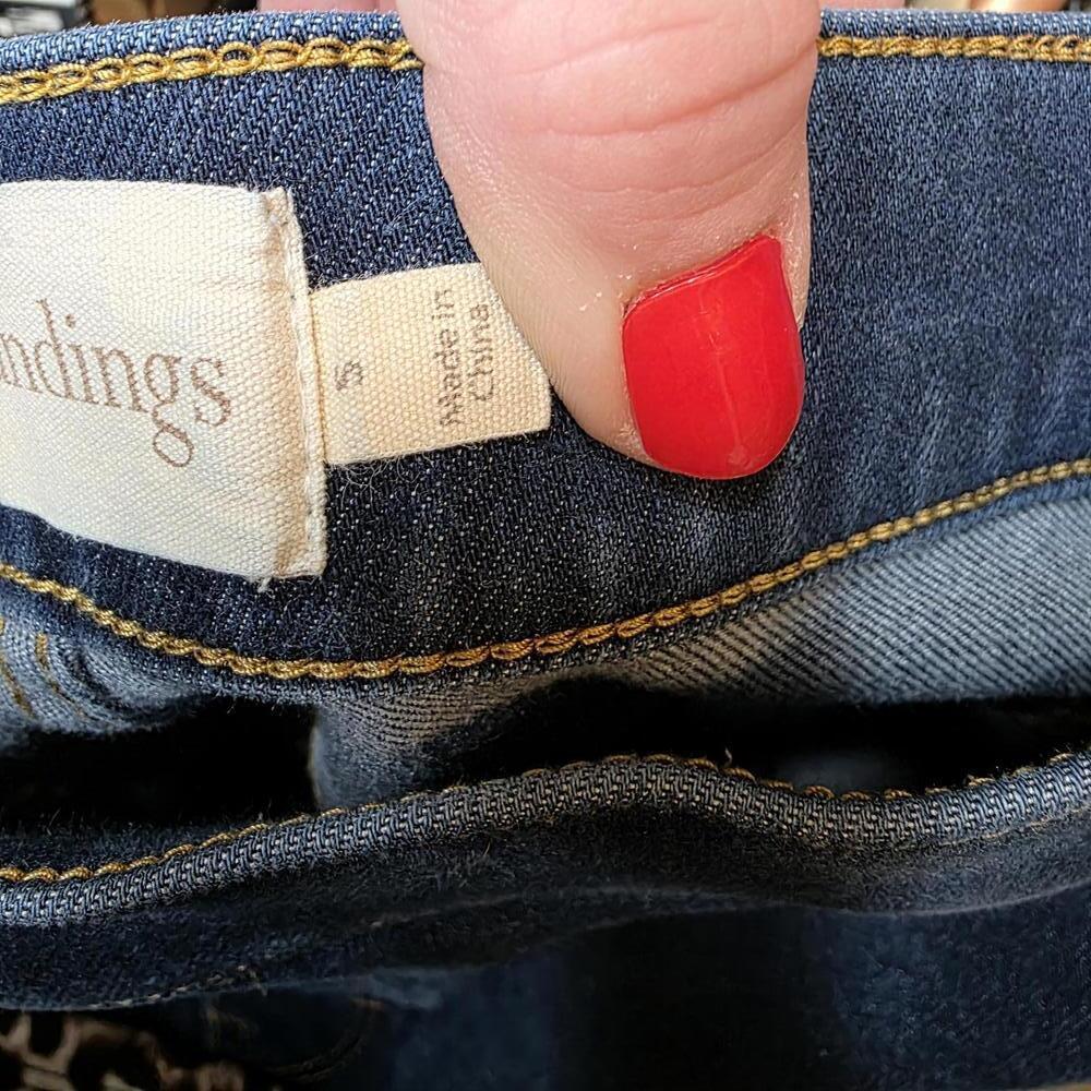 Soft Surroundings Dark Blue Denim Jeggings with Stretch Waistband- Small - Picture 8 of 9